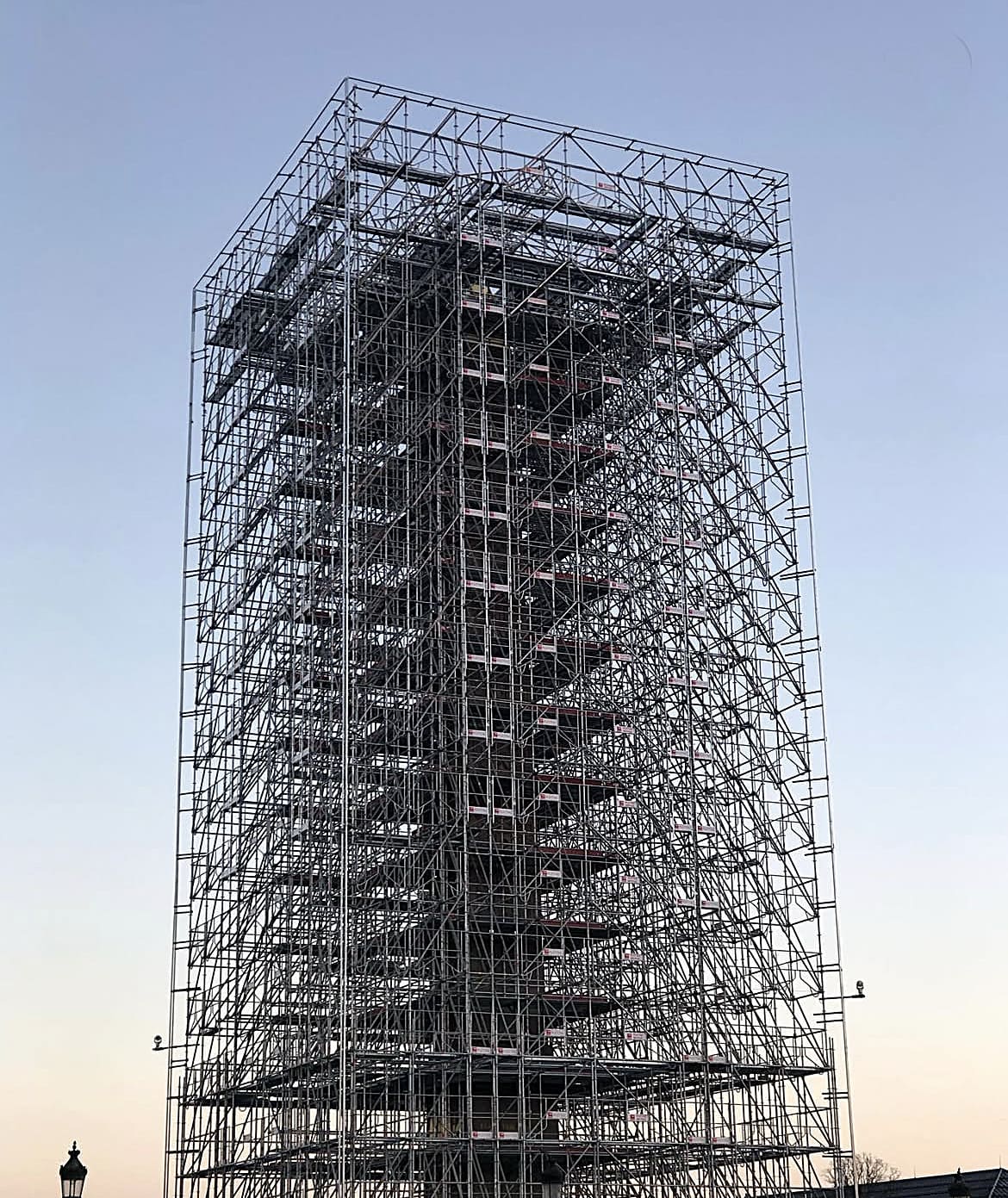 Obélisque de la Concorde avec échafaudage d’étude